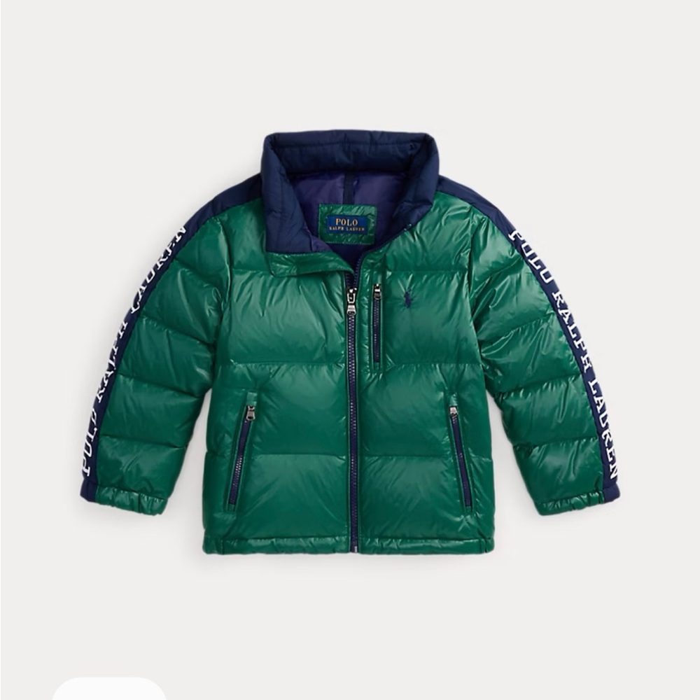 Polo by Ralph Lauren Green and Blue Kids Puffer Jacket